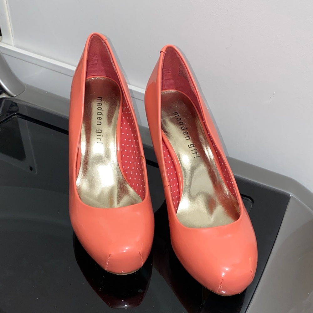 Madden Girl Vibrant Coral Heels